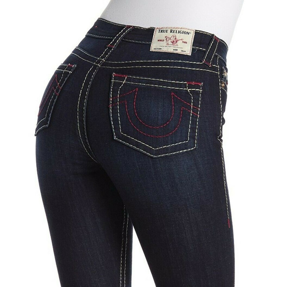 True Religion Denim - True Religion Women's Halle Big T Super Skinny Stretch Jeans in Lonestar